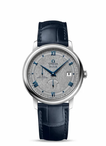 Omega De Ville Prestige Co-Axial 39.5 Power Reserve Stainless Steel / Vintage Grey Silk 424.13.40.21.06.002 (42413402106002)